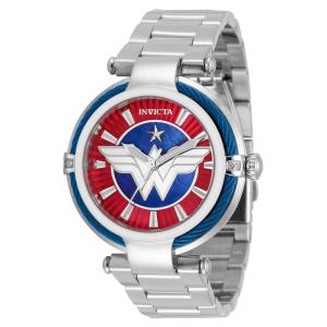 Relógio Feminino DC Comics Mulher Maravilha com Mostrador Madrepérola, Invicta 34956, Prata