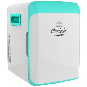 Mini Geladeira Automotiva Gela e Aquece 127V AC , 12V DC 15 Litros 18 Latas Turquesa