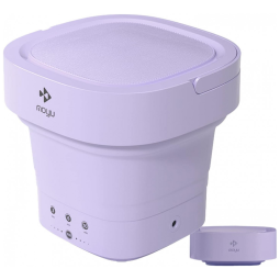 Mini Máquina de Lavar Portátil 1 Kg com Cesto de Drenagem, Bivolt, XZ SMART, Lilás