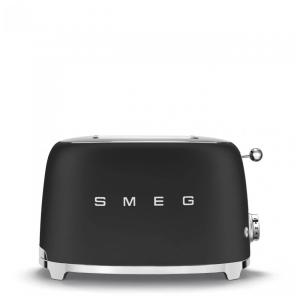 Torradeira SMEG 2 Fatias com 6 Configurações e Função de Descongelamento - Preta Fosca