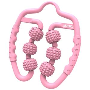 MZDXJ Massageador Muscular Manual com 6 Pontos para Aliviar a Dor, Reduzir Celulite e Tratar Tecidos Profundos, Rosa