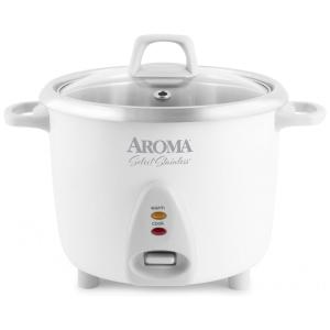 Panela de Arroz Elétrica até 14 xícaras não Cozidas, 110V 500W, Aroma Housewares 757SG, Branca
