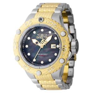 Relógio Masculino Automático Subaqua com Mostrador em Madrepérola, Invicta 40066, Prata e Dourado