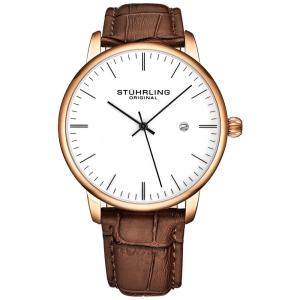 Relógio Masc, Quartzo, Resistente Água 50m, STUHRLING 3997Z.7, Marrom