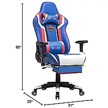 Cadeira Gamers Ficmax, Ergonômica, Reclinável, Com Massagem, 360 Graus, 3 Cores