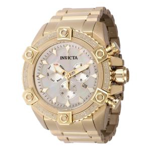 Pro 0,71 quilates diamante suíço Ronda Z60 calibre relógio masculino com mostrador de madrepérola - 56 mm. Ouro 45766