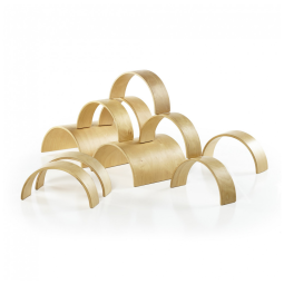 Conjunto de arcos e túneis em madeira Guidecraft com 10 blocos educativos