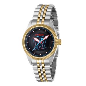 Relgio feminino MLB Miami Marlins - 36 mm. Ao. Ouro 42966