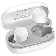Fones Bluetooth TOZO A1 Branco, Mini, IPX5 à Prova d'Água, Estojo Carregador Portátil, Som Estéreo