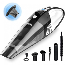 Aspirador Portátil Sem Fio Bateria Recarregável Limpeza Doméstica Carro Úmido e Seco LED