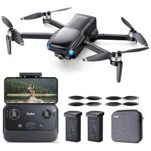 Drone e Acessórios para Adultos com Câmera 4K, 2 Baterias, Retorno Automático, 70 Minutos de Autonomia e GPS, Ruko U11MINI, Preto