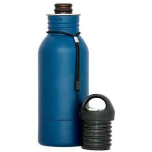 Cooler Portátil para Garrafas de cerveja com Isolamento Duplo, Aço Inox, BOTTLEKEEPER, Azul