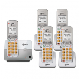 Telefone Residencial Sem Fio AT&T DECT 6.0 com Display LCD e Viva-Voz no Aparelho - 5 Ramais EL51503