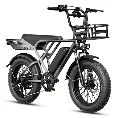 Bicicleta elétrica Jasion RetroVolt cinza
