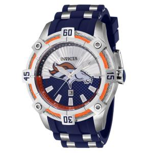 Relgio Masculino NFL Denver Broncos de 52mm em Ao Azul - Invicta.
