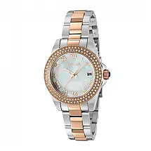 Relógio Feminino Angel com Mostrador em Madrepérola, Invicta 36076, Prata e Ouro Rosa