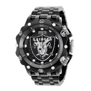 Relógio Masculino de Quartzo NFL Las Vegas Raiders, Invicta 36176, Preto