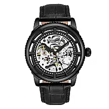 Relógio Automático Stuhrling M18276 - Resistente à Água - Pulseira de Couro Genuíno de Jacaré