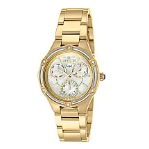 Relgio feminino anjo com mostrador em madreprola - 35 mm. Ouro 40376