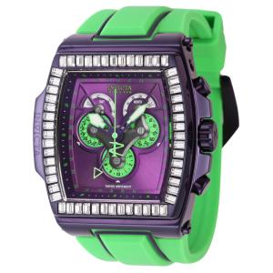 Relgio masculino reserva S1 Rally Diablo Swiss Ronda 5040.F calibre - 51,3 mm. Roxo. Verde 43376