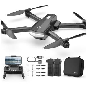 HS260 Drone com Cãmera Ajustável 1080P HD, 30 Min de Voo, Controle de Voz, Sensor de Gravidade, HOLY STONE, Preto