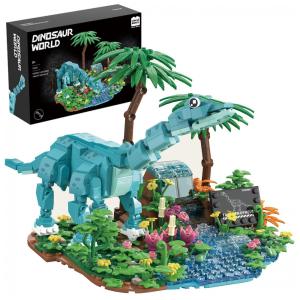 Kit STEM Mundo dos Dinossauros UNCLE BRICK Brachiosaurus com 559 Peças para Montagem de Cenário Pré-histórico