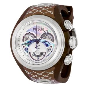 Relgio masculino reserva S1 Swiss Ronda Z60 calibre com mostrador Abalone - 54 mm. Ao. Marrom 38876