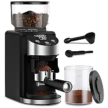 Moedor de Café Elétrico Ajustável com 35 Configurações de Moagem, 110V 200W, Gevi, Preto