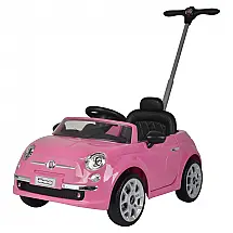 Carrinho de Passeio Infantil Fiat 500 Infantil com Alça para Crianças de 2 a 7 Anos, BEST RIDE ON CARS B07KZYNG76, Rosa