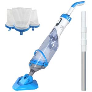 Aspirador de Piscina sem Fio, Recarregável com Sucção Poderosa de até 66L, 110V, LANCHEZ PCT403TL, Azul