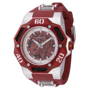 Relógio Masculino Automático das Forças da Coalizão, Invicta 44086, Vermelho e Prata