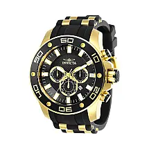 Relgio Pro SCUBA Masculino - 50mm. Ouro. Preto ZG-26086