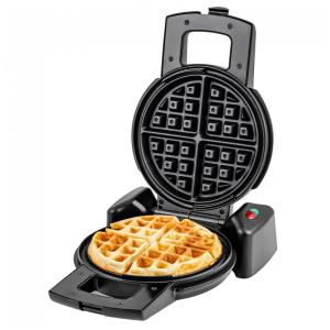 Máquina de Waffle Antiaderente Rotativa com Controle de Temperatura, 1100W, 110v, OVENTE WMF1440BR, Prateado