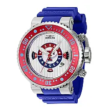 Relgio masculino MLB Texas Rangers - 52 mm. Azul 42386