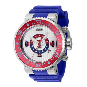 Relgio masculino MLB Texas Rangers - 52 mm. Azul 42386
