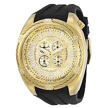 Relógio Masculino de Quartzo Aviator, Invicta 30486, Preto e Dourado