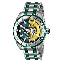 Relgio masculino DC Comics Aquaman Automtico - 50 mm. Ao. Verde 43686