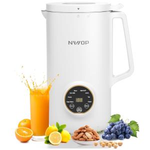 Máquina de Leite Vegetal 6 em 1, 830mL com Configuração para Manter Quente, 10 Lâminas e Temporizador 12H, NIVIOP, Branca