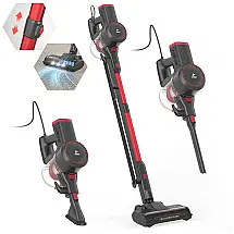 Aspirador de Pó sem Fio 6 em 1 Afoddon com Luz LED 600W 110V Vermelho