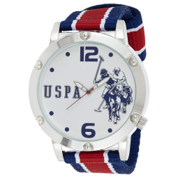 Relógio An Maclino Homem Qartzo Analógico Nylon, U.S. POLO ASSN. USC57003, Prateado