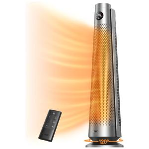 Aquecedor Elétrico Dreo Space Heater Indoor de 76 cm, Oscilação de 120°, Termostato Ajustável, 5 Níveis de Calor, 3 Níveis de Ventilação