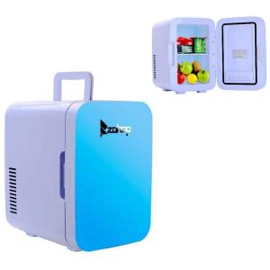 Geladeira e Frigobar para carro Mini Automotiva 12V, 127V Aquece e Gela 6 Litros até 8 Latas, GOUJXCY, Azul