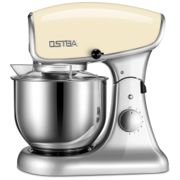 Batedeira Elétrica de Bancada 5L com 8 Velocidades, 600W, 110v, OSTBA FM302, Creme