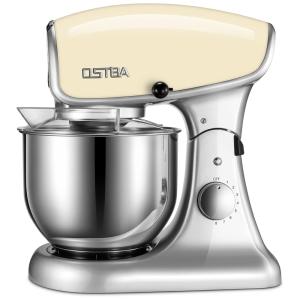 Batedeira Elétrica de Bancada 5L com 8 Velocidades, 600W, 110v, OSTBA FM302, Creme