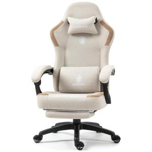 Cadeira Gamer Ergonômica em Couro Sintético com Apoio 4D para Lombar, Dowinx, Preta e Verde