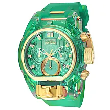 Relógio Masculino Anatômico, Invicta 40296, Azul Turquesa e Dourado