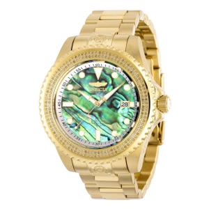 Relógio Masculino Automático Pro Diver 0,76 quilates com Diamante e Mostrador Abalone, Invicta 39296, Dourado