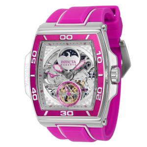 Relógio Masculino Automático Reserve S1 Rally Diablo, Invicta 43396, Roxo e Branco