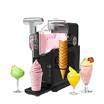 Máquina de Slush Raspadinha Frozen Magnavox 2-em-1 Onyx 1L Sorvete 1,7L Granita 10 Níveis Auto Limpeza