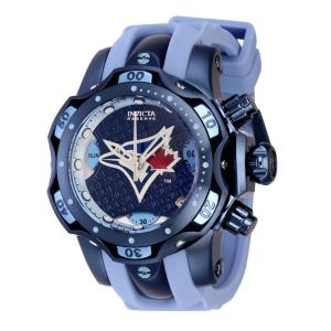 Relógio feminino Invicta Reserve MLB Toronto Blue Jays 44,, azul claro, azul escuro 41896